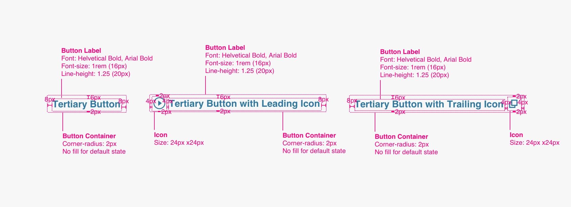 Tertiary Button Variations Specs Image